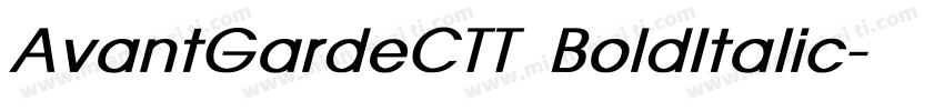 AvantGardeCTT BoldItalic字体转换